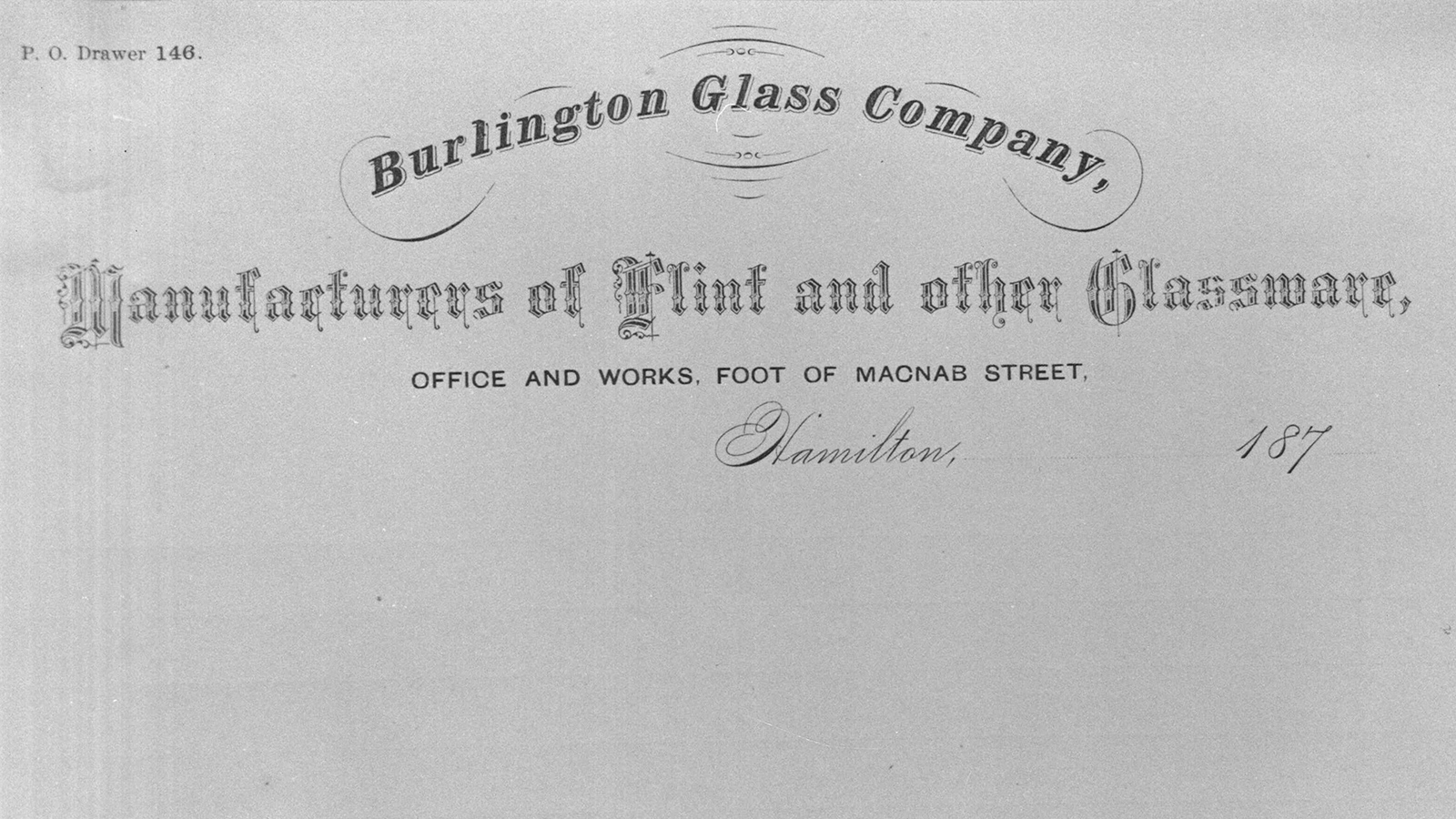 Burlington Glass Company Certificate