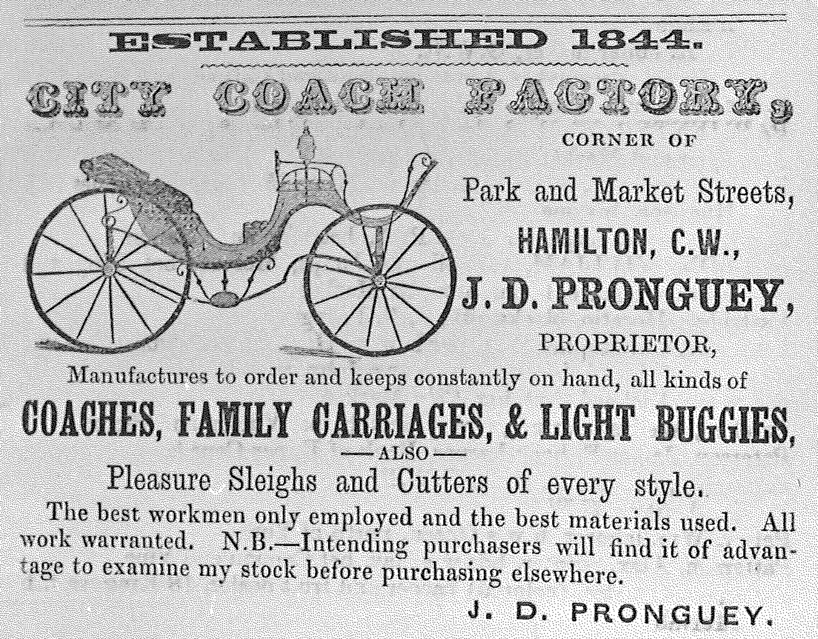 City Coach Engraving