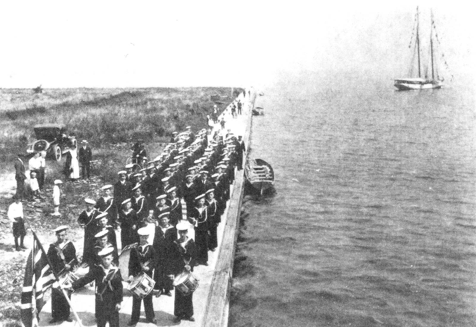 Naval parade on the old Revetment Wall
