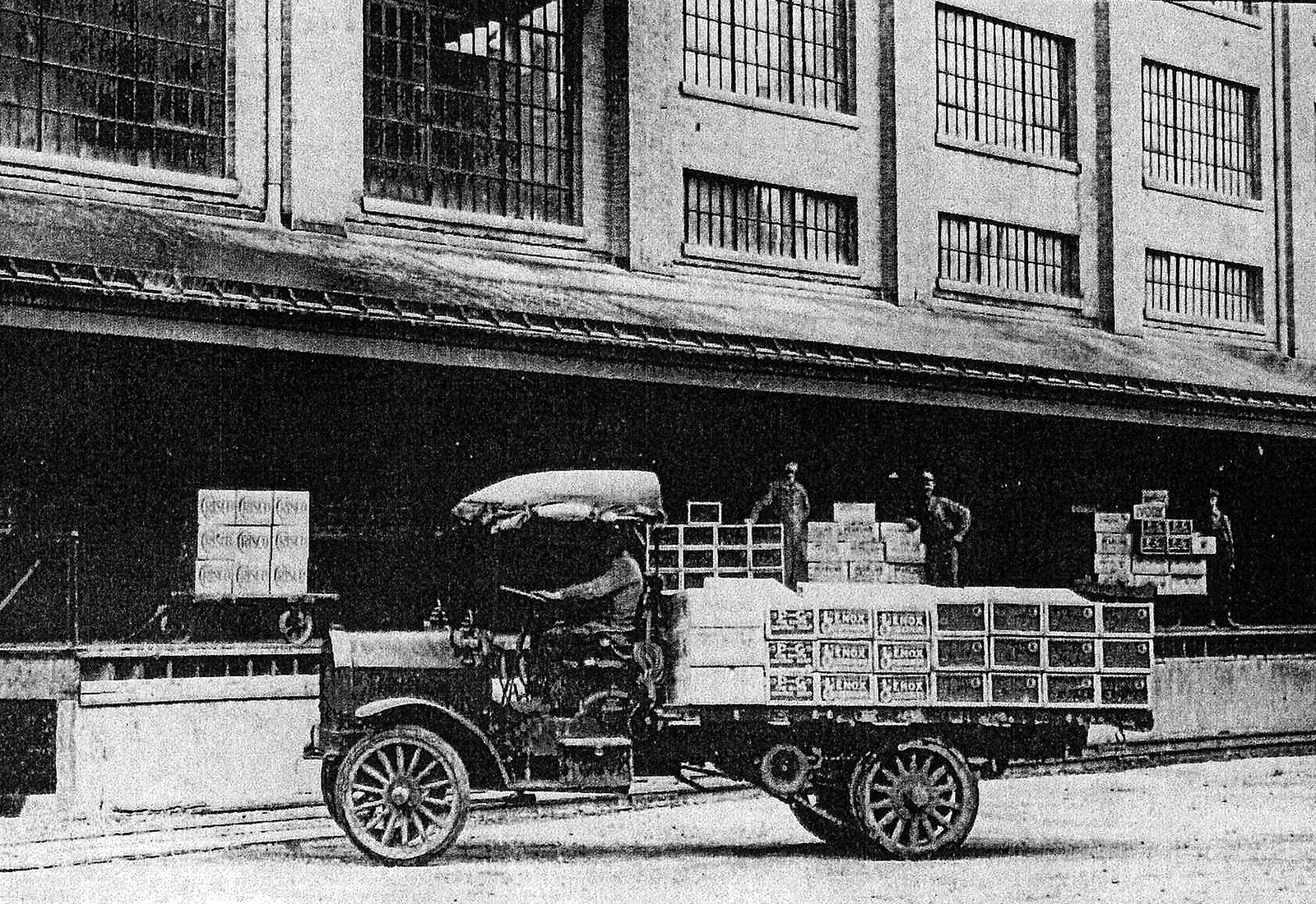 Truck unloading P&G products